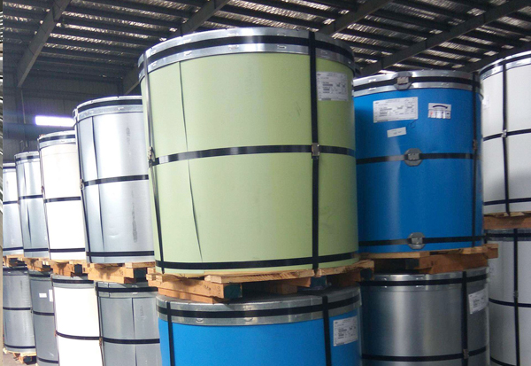 Coloured steel coil